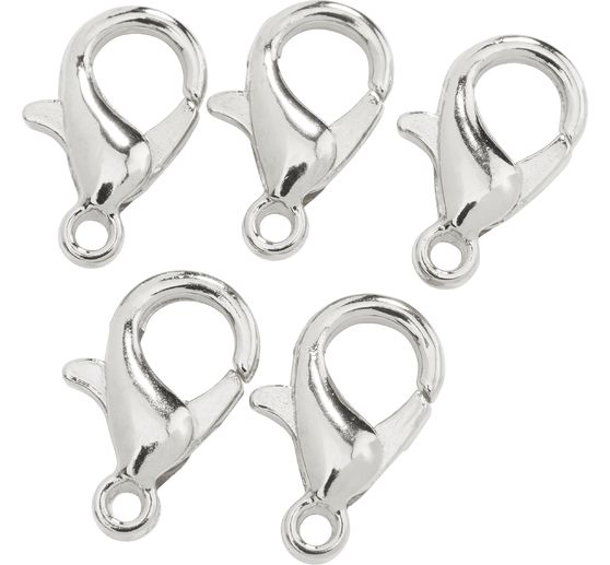 Fermoirs mousquetons, 5 pc., 12 mm