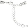 Parure bijou avec chaînette d'ajustement, 4 mm Argenté