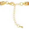Parure bijou avec chaînette d''ajustement, 6 mm Doré