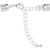 Parure bijou avec chaînette d''ajustement, 6 mm Argenté