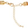 Parure bijou avec chaînette d'ajustement, 8 mm Doré