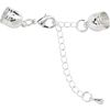 Parure bijou avec chaînette d'ajustement, 8 mm Argenté