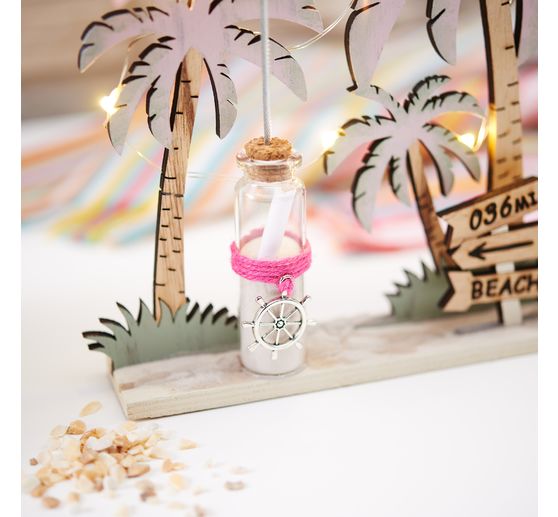 Pendentif fiole en verre