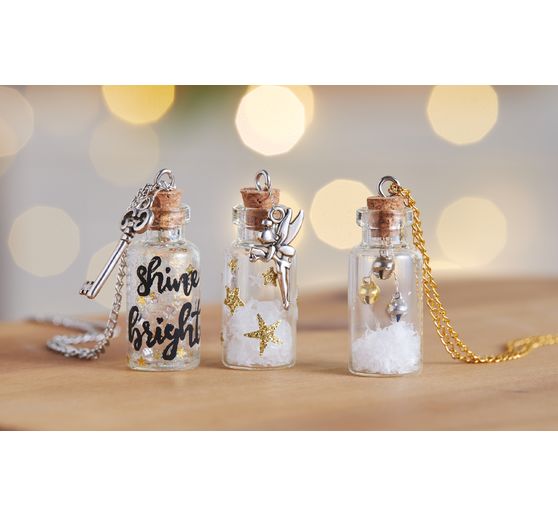 Pendentif fiole en verre