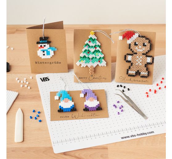 VBS Double cards with envelopes "Kraft paper", 50 pieces