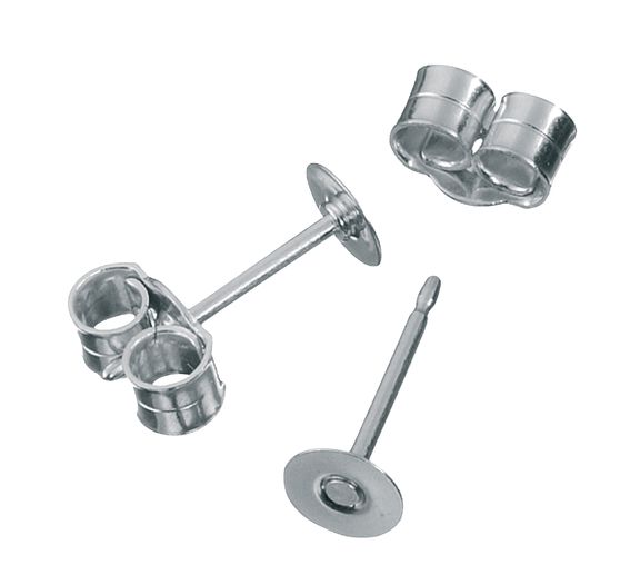 Clous d'oreilles avec disque Argent 925, 2 pc.