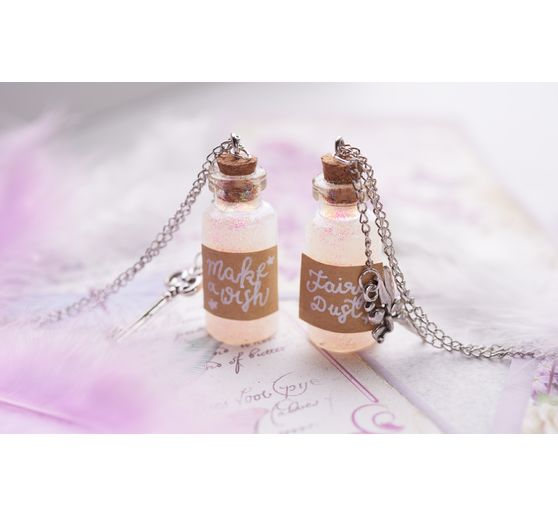 Pendentif fiole en verre