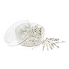 Perles bâtons torsadées en verre, 15 mm, 13 g Argent