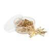 Perles bâtons torsadées en verre, 15 mm, 13 g Or