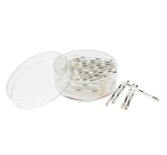 Perles bâtons torsadées en verre, 25 mm, 12 g