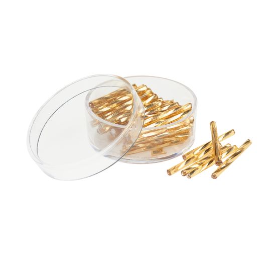 Perles bâtons torsadées en verre, 25 mm, 12 g