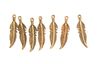 Pendentifs charms « Plumes », 7 pc.