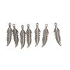 Pendentifs charms « Plumes », 7 pc. Argent