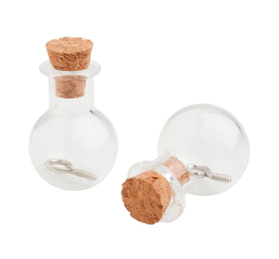 Pendentif fiole en verre