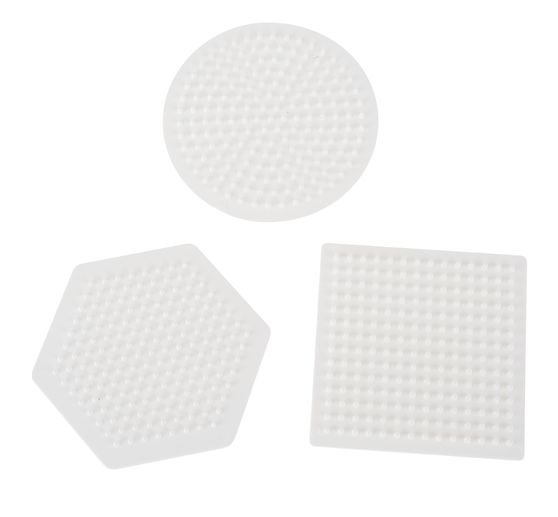 Plaques Hama « Rond, carré & hexagone », 3 pc.