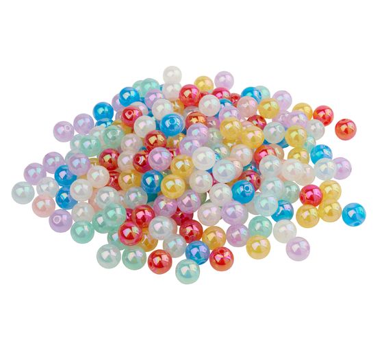 200 g de perles « Multicolore irisé », Ø 12 mm, Gros acheteurs VBS
