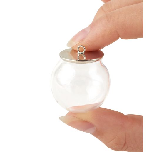 Pendentif « Boule en verre », 2 parties, 30 mm