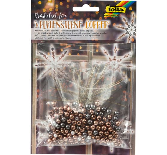 Set complet pour 5 étoiles en perles « Cuivre »