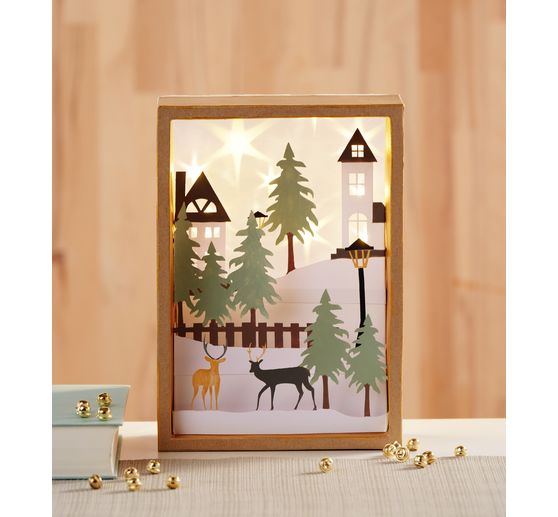 Silhouette en papier VBS « Paysage hivernal »