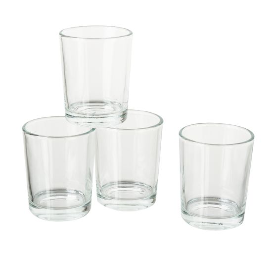 Verres à bougie VBS, Ø 5,1 cm, H 6,3 cm, 4 pc.