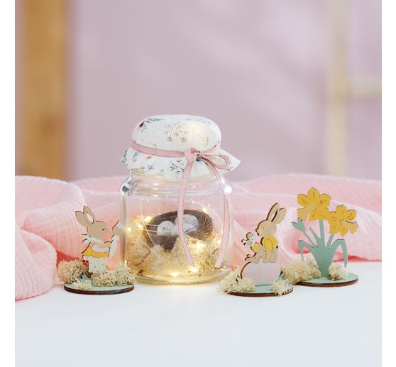 Figurines à emboîter VBS « Lapins et narcisses »