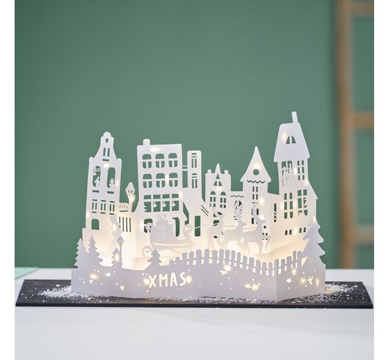 Silhouette en papier VBS « Village de Noël »