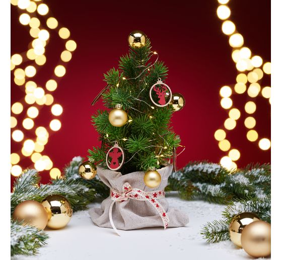 Décorations à suspendre VBS « Boules de Noël » dans un coffret en bois