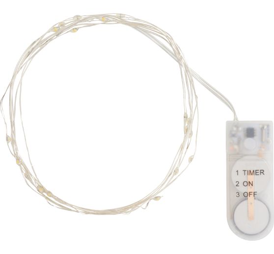 Guirlande lumineuse micro-LED VBS, avec minuterie, 20 LED