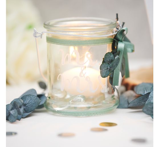 Photophore En Verre Avec Cordelette - Lanterne Décorative Pour Intérieur Et Extérieur - H 14 Cm - Idéal Pour Jardin, Terrasse, Décoration D'Ambiance