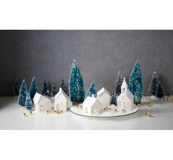 Sapins miniatures, enneigés, set de 16