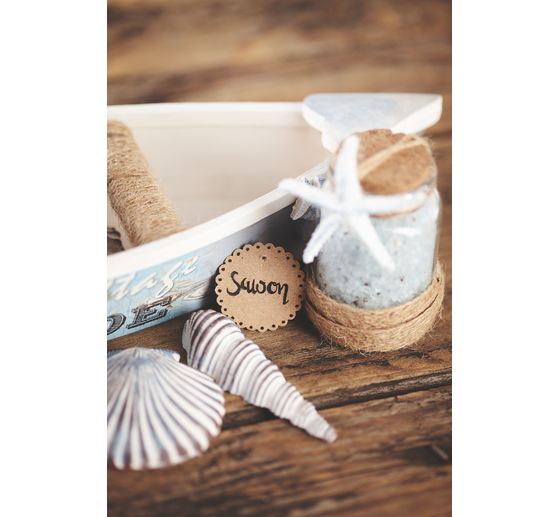 Petites bouteilles en verre VBS, avec bouchon en liège, 6 pc.