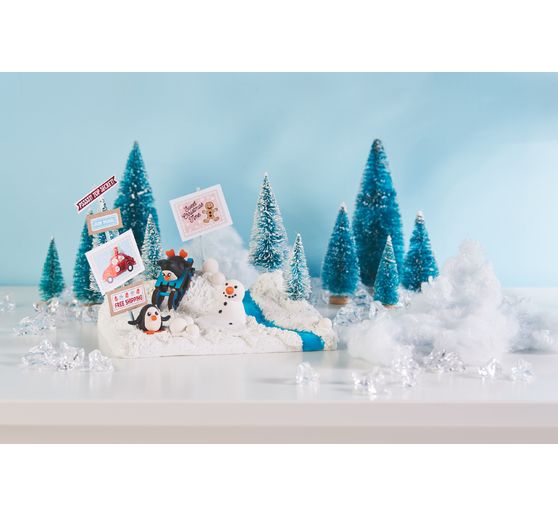Sapins miniatures, enneigés, set de 16
