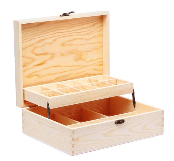 Boîte de rangement en bois VBS « Twin »