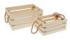 VBS Wooden boxes with slats, set of 2