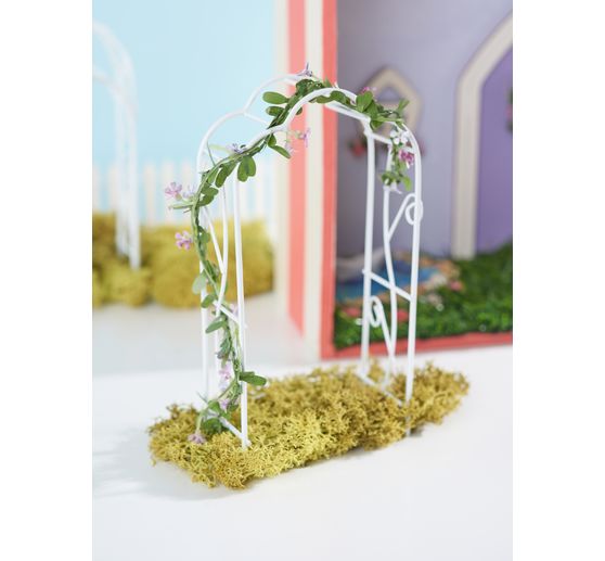 Mini-arche de jardin, Blanc, 8,2 x 4,1 x 15,5 cm