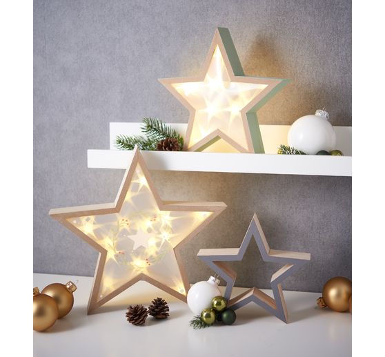 Étoiles en bois VBS « Frame »