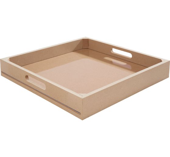 VBS Plateau avec fond tiroir, bois MDF, env. 4,5 x 31 x 31