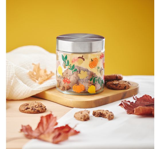 Bocal en verre VBS, avec couvercle, 700 ml
