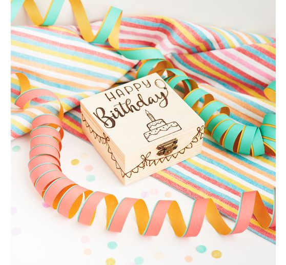 VBS Bo&icirc;te en bois, carr&eacute;e