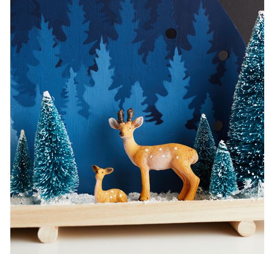 VBS Miniature fir tree, set of 16, snowed