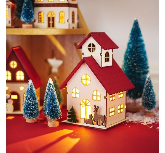 Sapins miniatures, enneig&eacute;s, set de 16