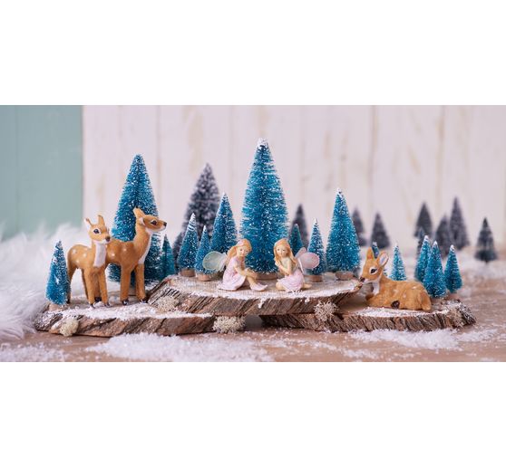Sapins miniatures, enneigés, set de 16