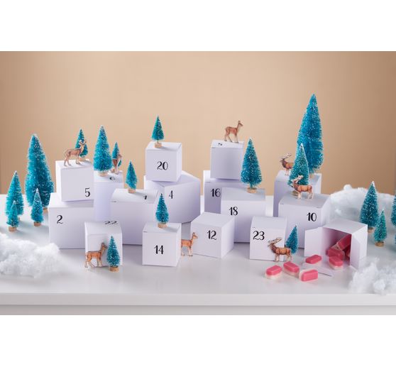 Sapins miniatures, enneigés, set de 16