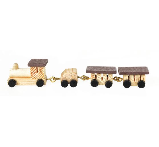 Mini-train en bois, env 9 x 1 cm