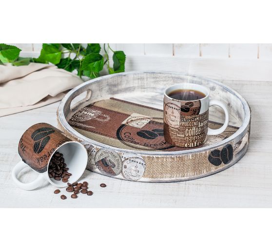 VBS Wooden tray, round
