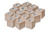 Bougeoirs cubes VBS, set de 15., bois brut, env. 8 x 8 x 8 cm