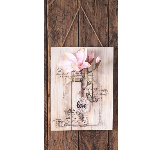 Plaque murale déco en bois VBS