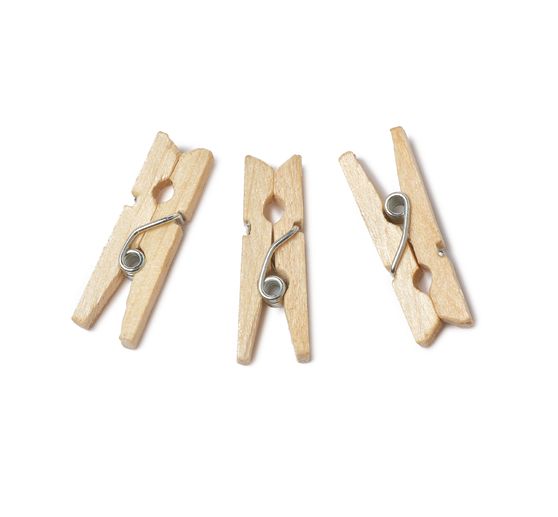 Mini-pinces en bois VBS « 2 cm », 100 pc.