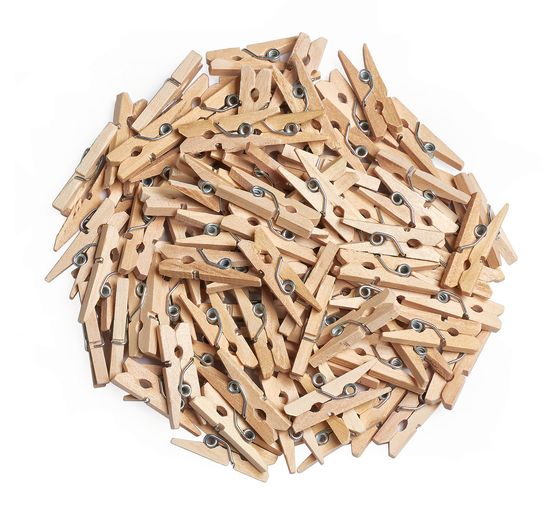Mini-pinces en bois VBS « 2 cm », 100 pc.