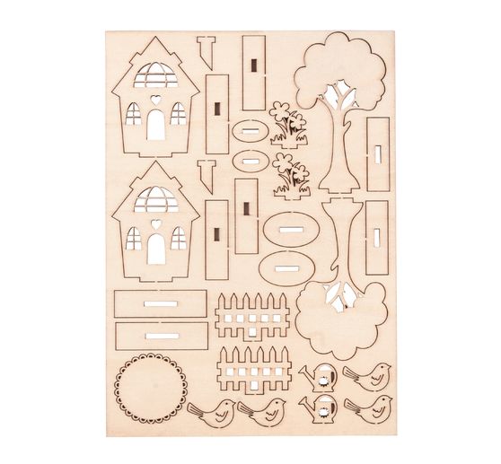 Kit de construction en bois « Cabanons », 25 pc.